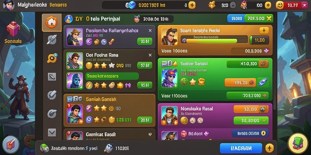 Screenshot menunjukkan antarmuka permainan slot yang menarik.